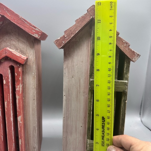 Wooden weathered tealight houses - Picture 4 of 10